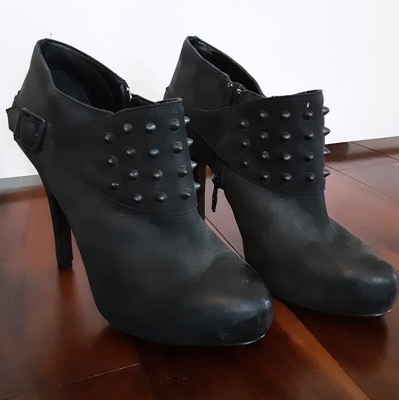 ASH EMMA BOOTS IN GREYISH BLACK WITH GUNMETAL STUDS 40 - Picture 7 of 16